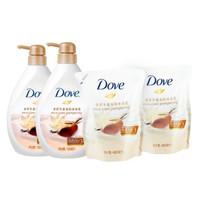 Dove 多芬 乳木果+香草 双套组沐浴露 (1L+补充装400ml)*2