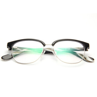 JIMMY ORANGE JO6602 光学近视半框眼镜架  黑框花腿  配镜JO1.61近视镜片
