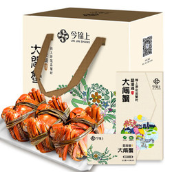 今锦上大闸蟹 礼券668型 螃蟹礼盒  公3.5两 母2.5两 3对6只 *10件