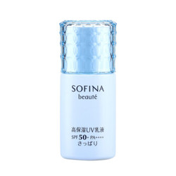 SOFINA 苏菲娜 高保湿 UV防晒乳液 SPF50+ PA++++ 清爽型 30ml +赠洁面乳、防晒乳、乳液