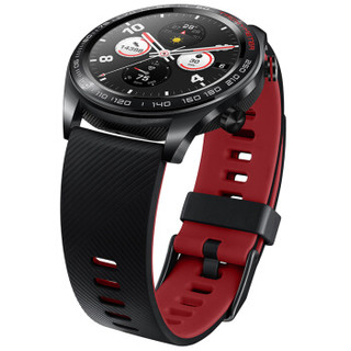 HONOR 荣耀 Watch 系列 Magic 运动款 智能手表 30.48mm 熔岩黑 硅胶表带 128MB（ECG、GPS、北斗、温度计）