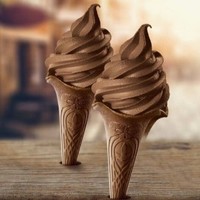 KFC 肯德基 比利时黑巧克力冰淇淋花筒 