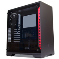 普力魔 P66E魔方ATX全铝台式机玻璃侧透电脑主机箱 游戏水冷机箱