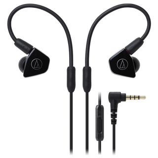 audio-technica 铁三角 ATH-LS50iS 入耳式挂耳式动圈有线耳机 黑色 3.5mm