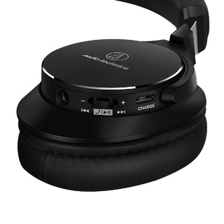 audio-technica 铁三角 ATH-SR5BT 无线蓝牙耳机 (通用、动圈、头戴式、45Ω、黑色)