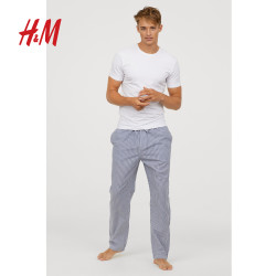 H M Hm 1 男装新款舒适宽松睡裤格纹纯棉梭织裤子男 什么值得买 H M Hm 1 男装新款舒适宽松睡裤格纹纯棉梭织裤子男 什么值得买
