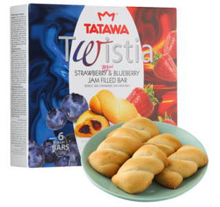 TATAWA 缤纷双果味夹心软型曲奇饼干 125g *14件