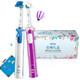 欧乐B（Oralb）成人电动牙刷 至臻礼盒 充电式牙刷 口腔护理（Pro 600 Plus 天空蓝+魅力紫两支装）