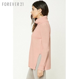 FOREVER 21 00229289 女士中长款宽松长袖针织衫 米色 S