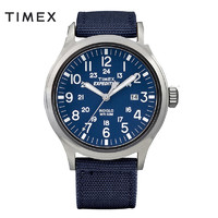 TIMEX 天美时简约潮流夜光石英帆布表带男士石英腕表