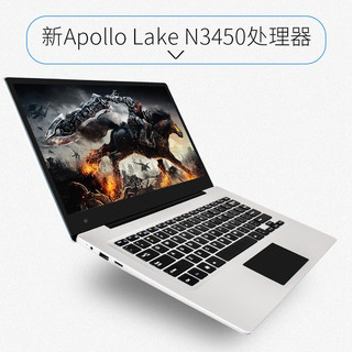 jumper 中柏  ezbook 3S 14英寸笔记本电脑(极光银、 英特尔 赛扬 N3450、6G、256GB SSD、