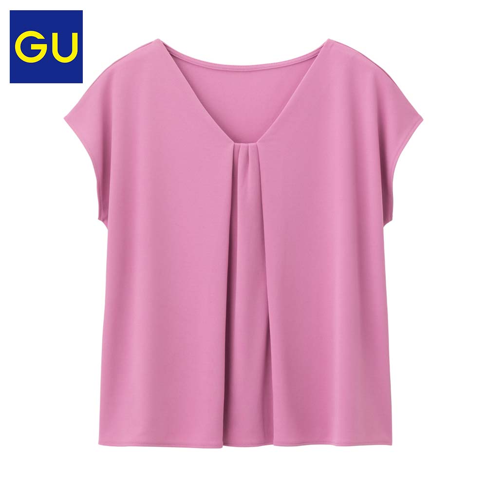 GU 极优 GU305861000 女士套头短袖衬衫 黑色 S