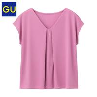 GU 极优 GU305861000 女士套头短袖衬衫 黑色 S