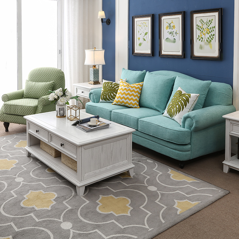 双虎家私 801 美式布艺沙发组合