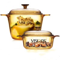 历史低价：VISIONS 康宁 晶彩透明锅 VS12+VS35 3.25L+1.25L