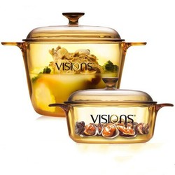 VISIONS 康宁 晶彩透明锅 VS12+VS35 3.25L+1.25L
