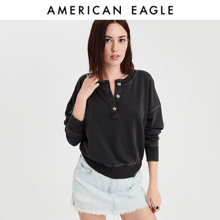 AMERICAN EAGLE 1457_9217 女士复古圆领卫衣 干邑色 S