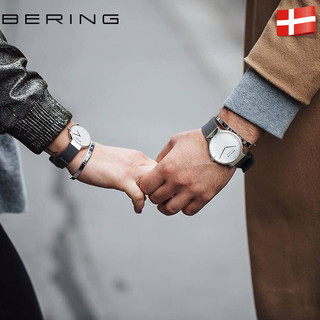 Bering白令情侣手表进口硅胶表带简约休闲商务防水男女dw运动手表