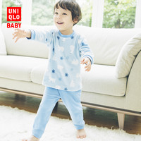 UNIQLO 优衣库 婴幼儿弹力细摇粒绒睡衣