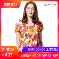 GANT 甘特 402407 女士印花短袖T恤 花色 S