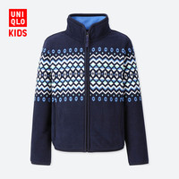 UNIQLO 优衣库 410104 儿童印花摇粒绒拉链茄克