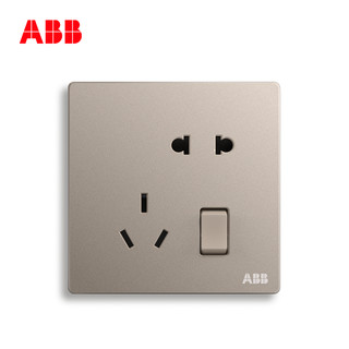 ABB 轩致 AF225-PG 朝霞金 一开五孔带开关