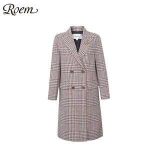 Roem 罗燕 RCJW84T81C 女士淑女长款大衣 浅粉色 S