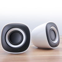 PHILIPS 飞利浦 SPA2201电脑音响音箱台式机笔记本小音响低音炮桌面家用迷你小钢炮 SPA2201白色