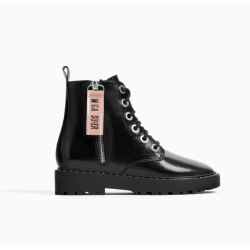 ZARA 儿童侧拉链铆钉饰短靴