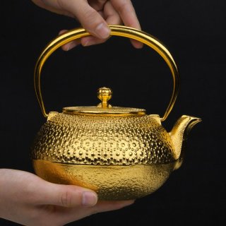 minoyaki 美浓烧 南部宝铁镀金水壶 1.6l