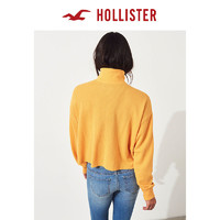 HOLLISTER 232106-1 女士男友风半拉链T恤 黄色 S