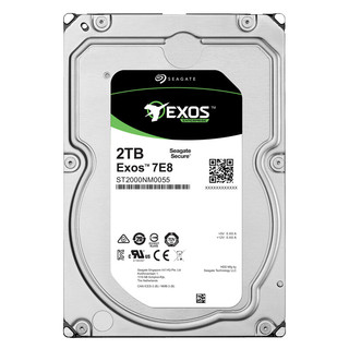 SEAGATE 希捷 银河Exos 7E8系列 3.5英寸 企业级硬盘 2TB (CMR、7200rpm、128MB) ST2000NM0055