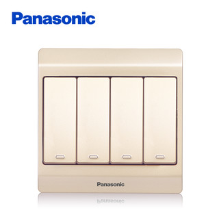 Panasonic 松下 86型 四开单控开关插座面板