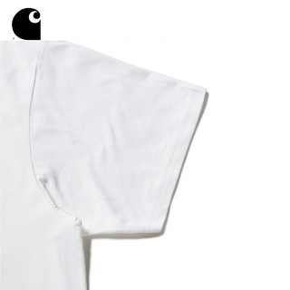 carhartt WIP 男士 工装潮牌 字母印花 圆领 短袖 T恤 GI024753 白色、L