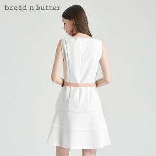 bread n butter 面包黄油 女纯色A字裙圆领无袖修身连衣裙 8SBEBNBDRSW562012