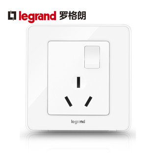 TCL-legrand TCL-罗格朗 逸典 86型 冰莹白色三孔带开关 16A