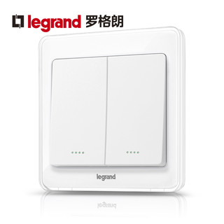 TCL-legrand TCL-罗格朗 逸典 冰莹白色二开多控 86型