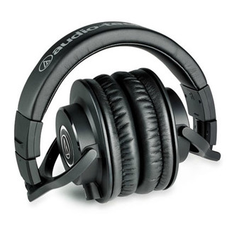 audio-technica 铁三角 ATH-M40X 耳罩式头戴式有线监听耳机 黑色 3.5mm