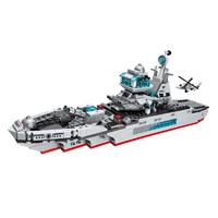 88VIP：QMAN 启蒙 小颗粒立体拼装模型玩具海洋巡洋舰-1411