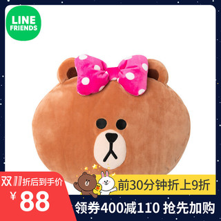  LINE FRIENDS 丘可抱枕(30CM) 萌趣动漫周边可爱少女靠垫