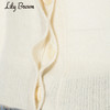 Lily Brown 莉莉 布朗 LWNT184814 花朵钉珠羊毛开衫 灰白色 F