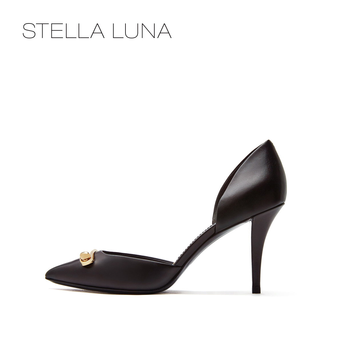 STELLA LUNA 女士职业高跟鞋套脚时装凉鞋 SH133L01114 黑色 35