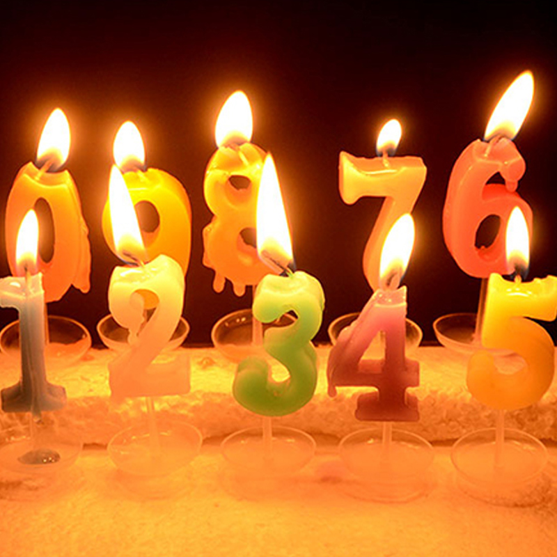 MES 每实 随机颜色数字蜡烛