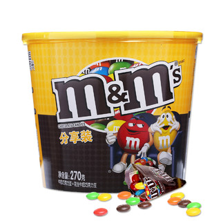 m&m's 巧克力豆花生牛奶夹心 (花生牛奶夹心、3桶、270g)