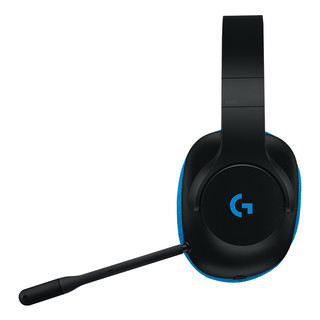 logitech 罗技 G233 耳罩式头戴式降噪有线耳机 蓝黑色 3.5mm