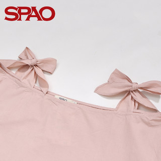 SPAO SPBW837S92 女士纯色蝴蝶结系带衬衫 粉色 S