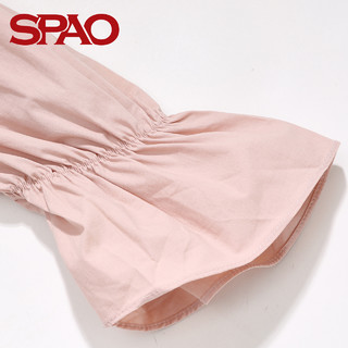 SPAO SPBW837S92 女士纯色蝴蝶结系带衬衫 粉色 S