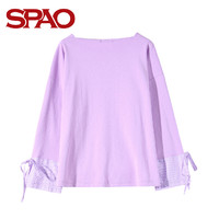 SPAO SPLW822S11 女士纯色一字领长袖T恤