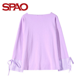 SPAO SPLW822S11 女士纯色一字领长袖T恤