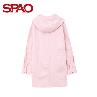 SPAO SAJJ612G01 女士中长款夹克外套 浅粉色 S